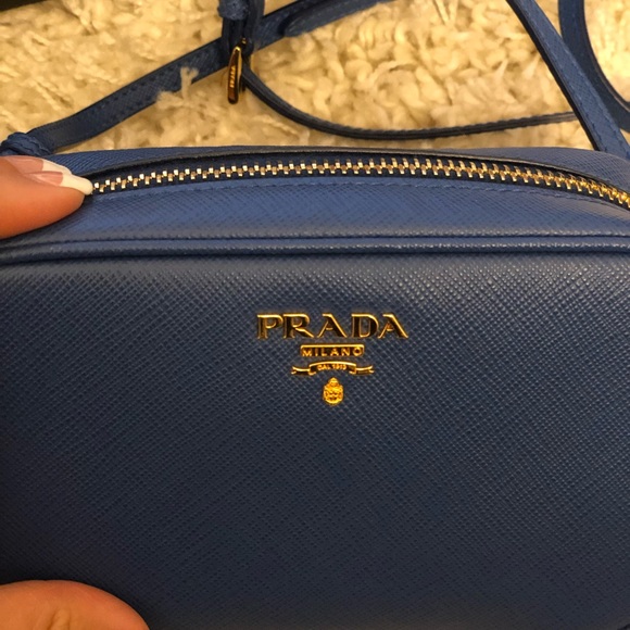 Authentic Prada Saffiano Camera bag Royal Blue - Picture 7 of 8